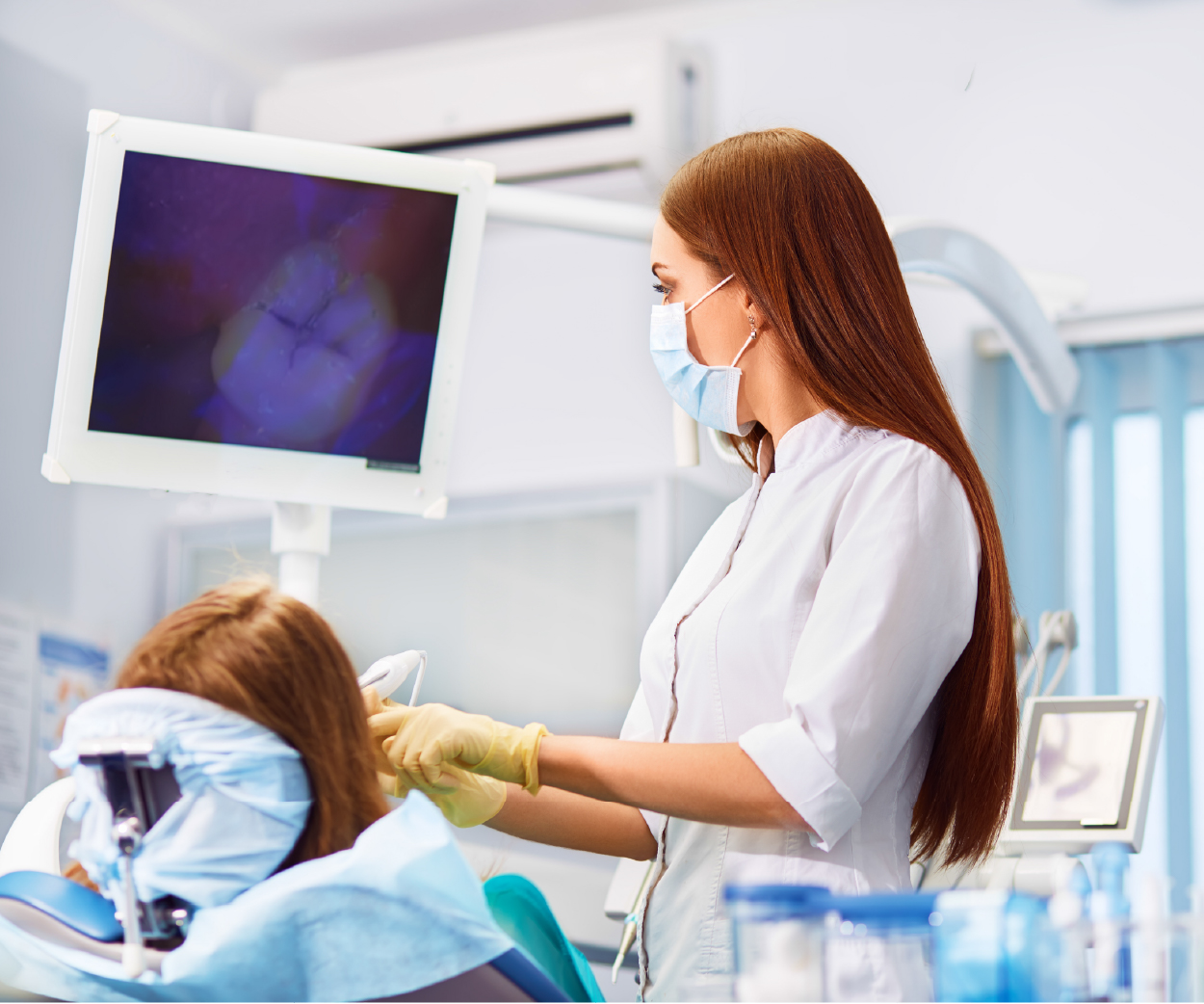 dentist with her patient 