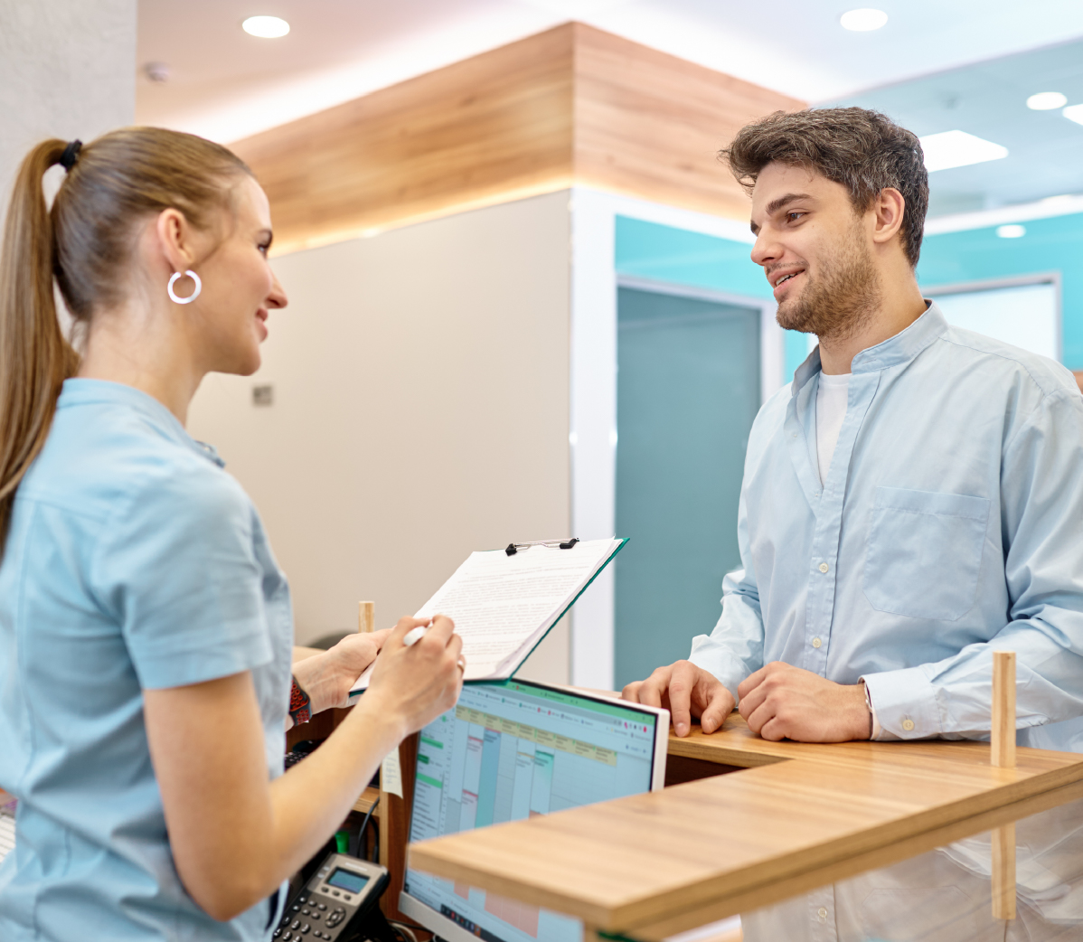 patient in a dental office 